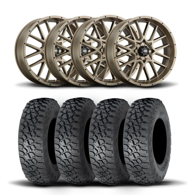 Load image into Gallery viewer, ITP Hurricane 15&quot; Bronze Wheels And Tenacity Tires [32x10R-15]
