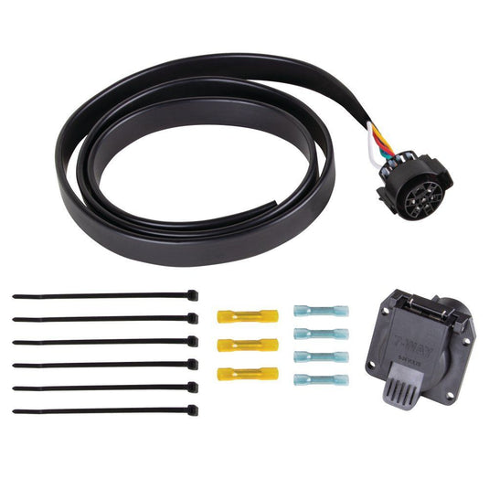 Wiring Connector, 7-Way Vehicle End, 3 ft, Length Wire
