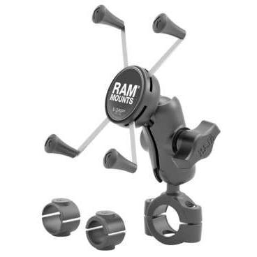 Load image into Gallery viewer, Ram Mounts Torque Handlebar/Rail Mount with X-Grip Cradle 3/4"-1" Black - RAM-B-408-75-1-UN10U
