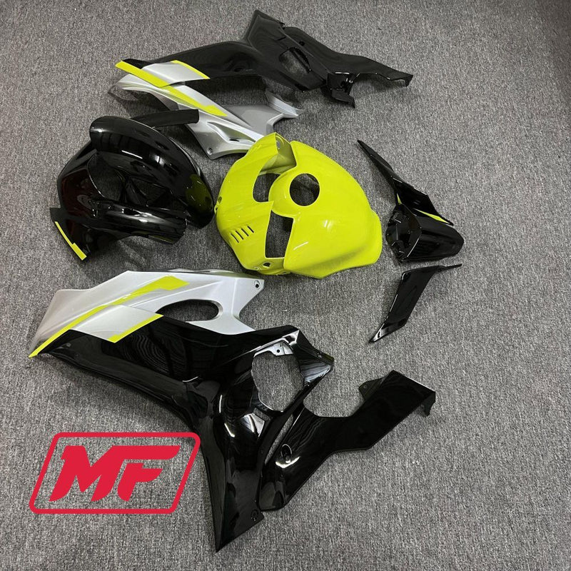Load image into Gallery viewer, Monster Fairings Full Kit Yamaha R6 17-22 Black Silver Yellow + Windshield + Gas Tank Cover
