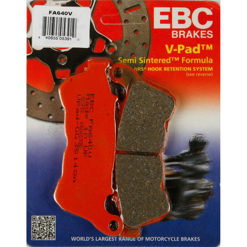 Load image into Gallery viewer, EBC 1 Pair V-Pad Semi-Sintered Touring Brake Pads MPN FA640V
