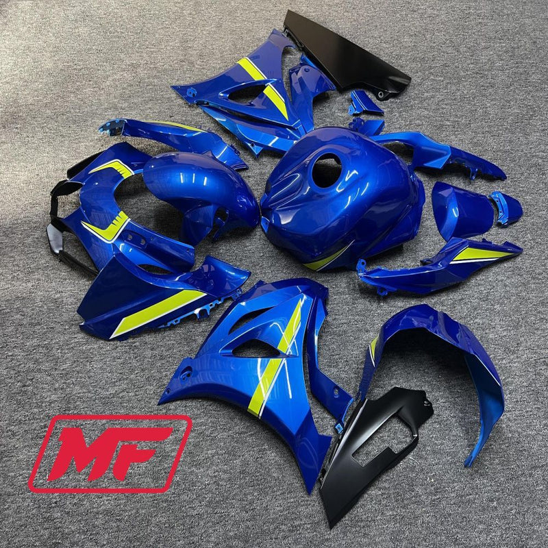 Load image into Gallery viewer, Monster Fairings Full Kit Suzuki GSXR1000 17-22 Stock Blue + Windshield + Gas Tank Cover
