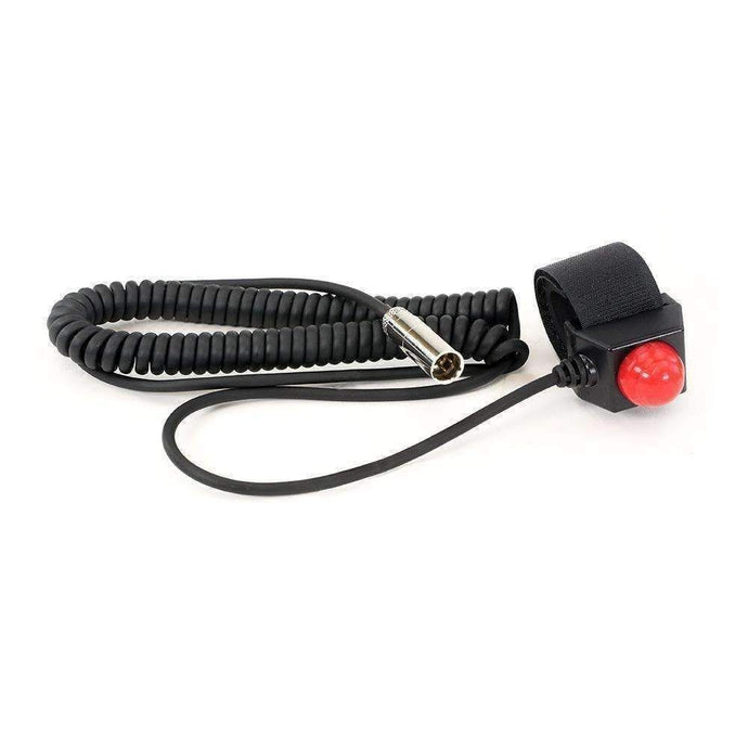 Rugged Radios Velcro Mount Steering Wheel Push to Talk (PTT) with Coil Cord  for Car Harnesses PTT-VM2