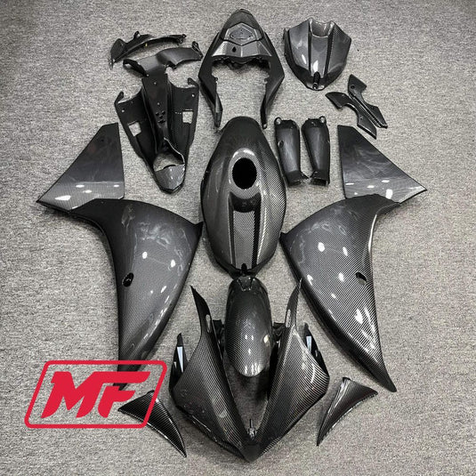 Monster Fairings Full Kit Yamaha R1 09-11 Carbon Fiber Style + Windshield + Gas Tank Cover