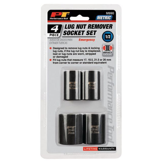 4 pc. Lug Nut Removal Socket Set