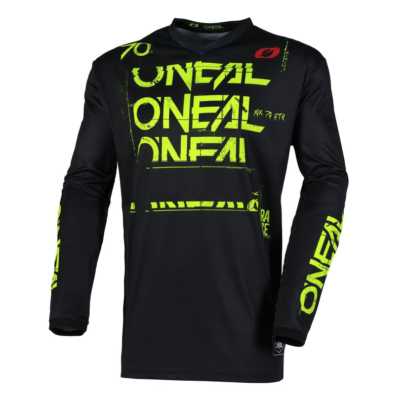 Load image into Gallery viewer, Motocross Jersey 242 O&#39;Neal Element Static Black / Neon Motocross Jersey
