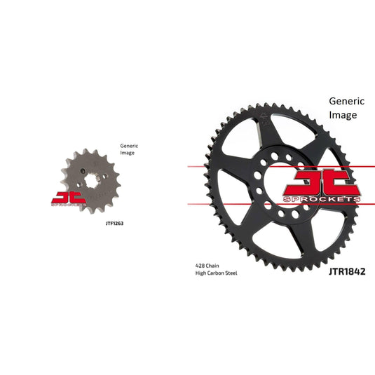 Front and Rear Steel Sprocket Kit for OffRoad YAMAHA RT180 1995-1998