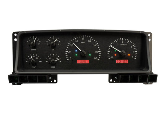 Dakota Digital 1987-1991 Ford Pickup/Bronco VHX Black Red Display Gauge Kit VHX-87F-PU-K-R