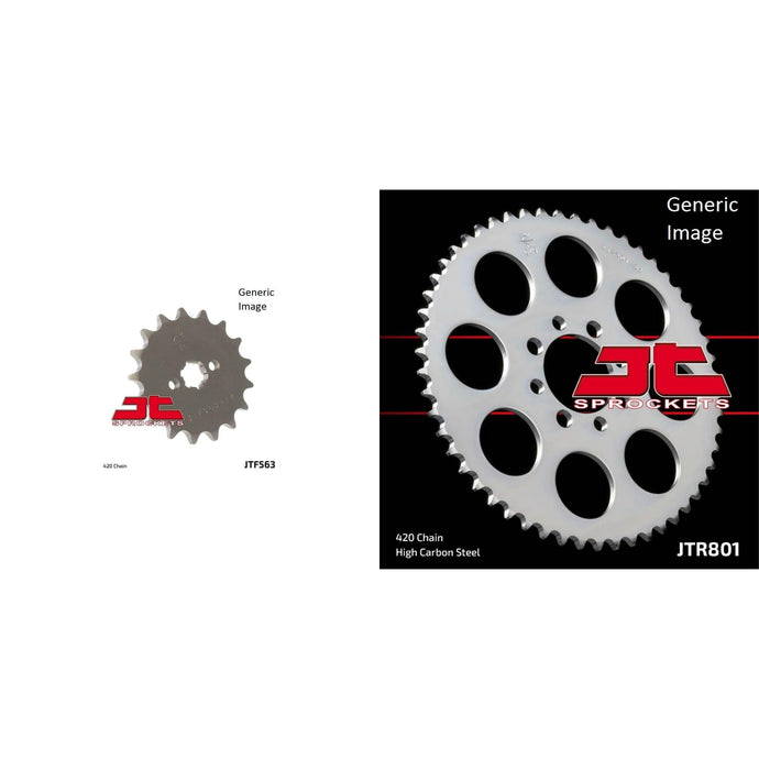 JT SPROCKETS Front and Rear Steel Sprocket Kit for OffRoad SUZUKI RM60 1980-1983