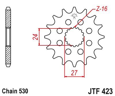 Load image into Gallery viewer, JT Sprockets Front Steel Countershaft Sprocket 18 Tooth 18T 530 Chain JTF423.18
