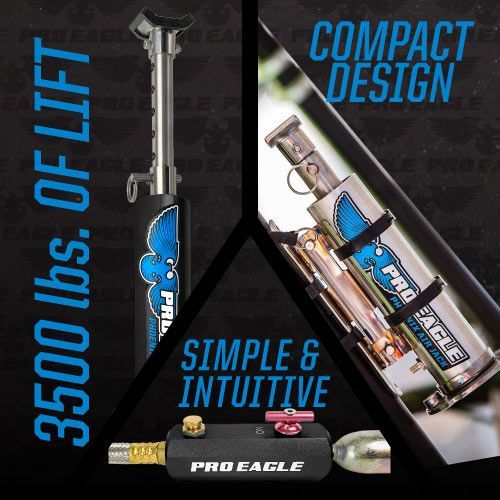 Load image into Gallery viewer, Pro Eagle Phoenix CO2 Silver Off Road/UTV/Xtreme Vehicles Air Jack AJX1SIL

