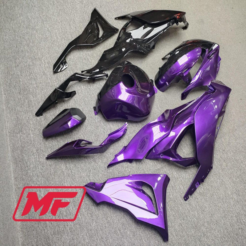 Load image into Gallery viewer, Monster Fairings Full Kit Honda CBR600RR 09-12 Gloss Purple Black Split + Windshield + Gas Tank Cover
