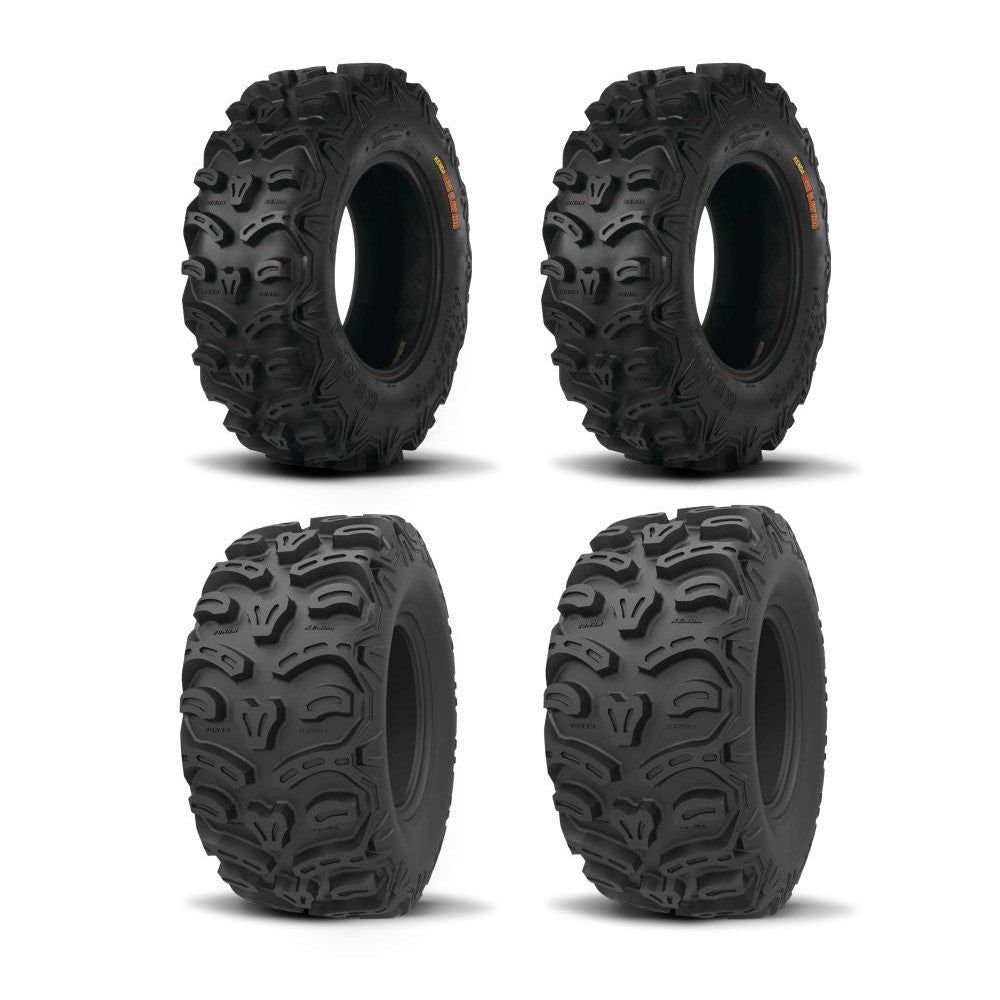 Kenda Set of Two K587 Bear Claw HTR Tires (8 Ply) [25x8R-12] And Two (8 Ply) [25x10R-12] Tires