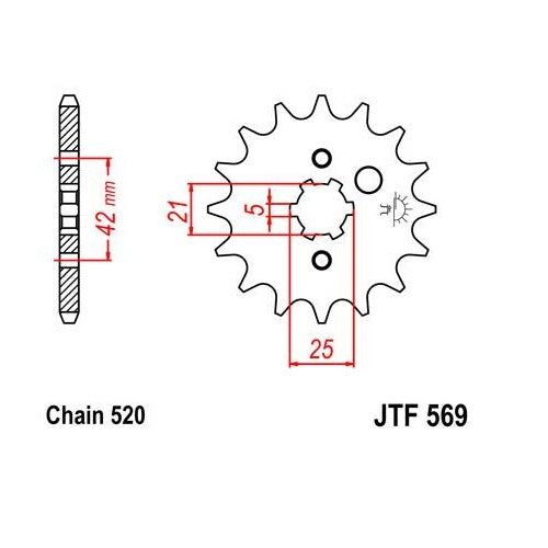 Steel Front Sprocket 13T for Street YAMAHA XV250C V-Star 250 2008-2016