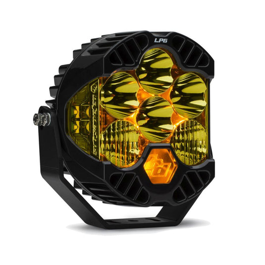 Baja Designs Auxiliary LED Light Pod Each Baja Amber Backlight LP6 Pro Series Driving/Combo Pattern Baja Amber Lens Universal 270013
