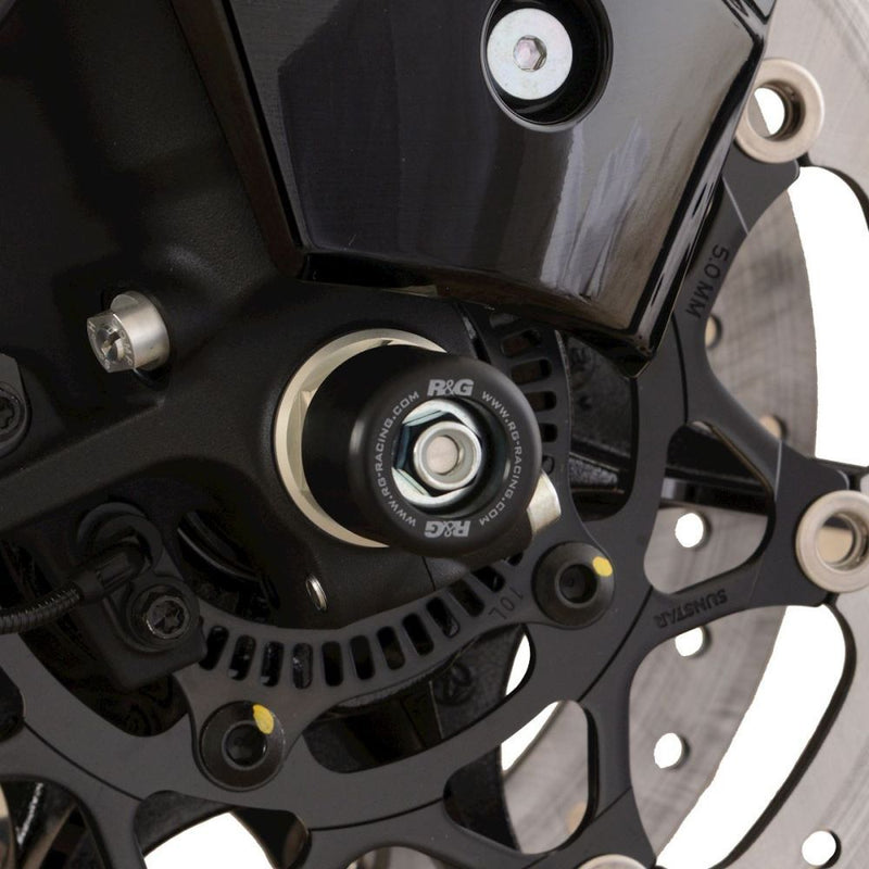 Load image into Gallery viewer, R&amp;G Racing Black Fork Protectors For 2021-2024 Suzuki Hayabusa 25th AE

