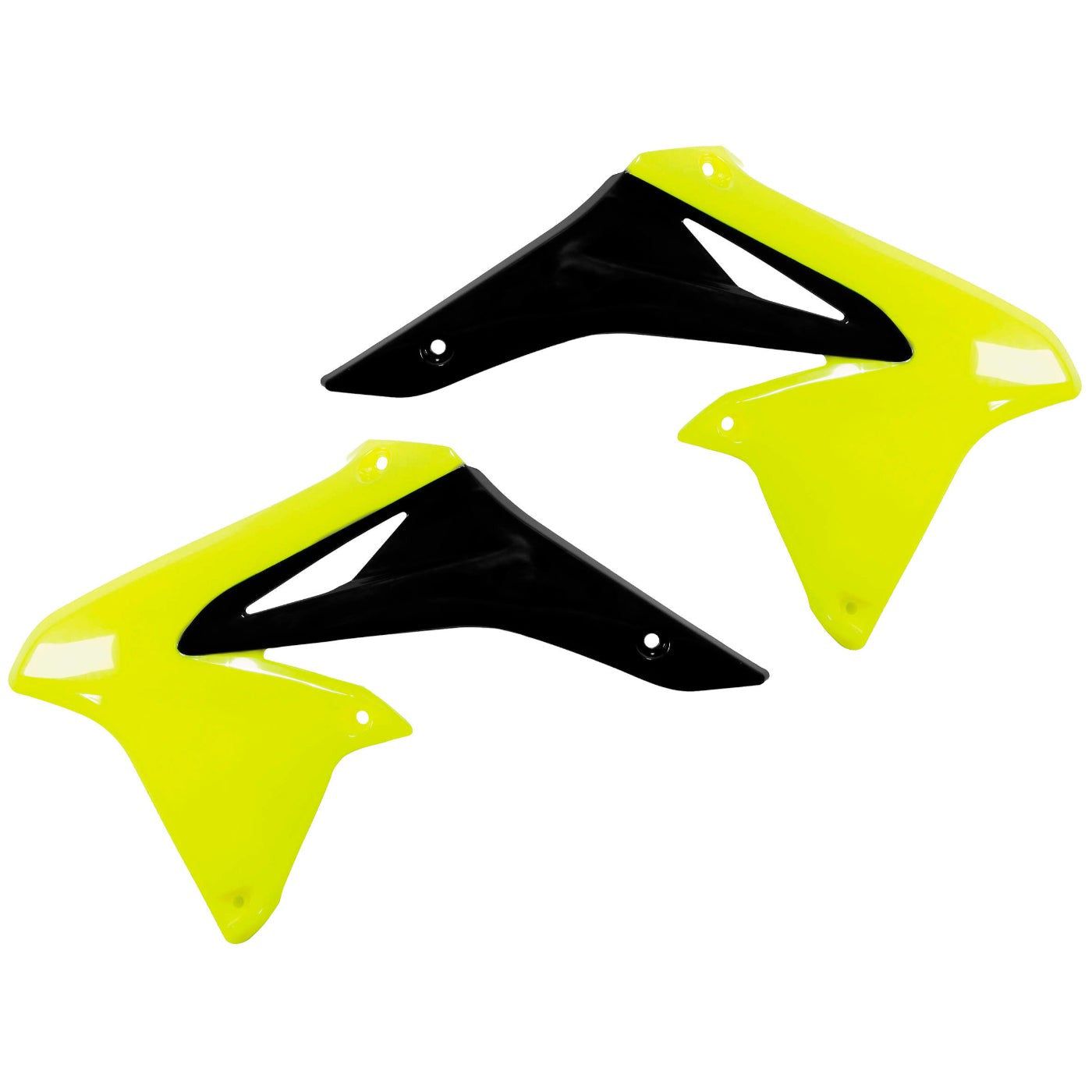 Acerbis Flo-Yellow/Black Radiator Shrouds for Suzuki - 2171915137