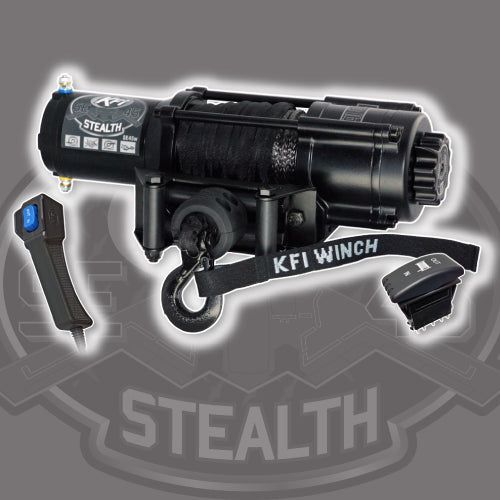 Winch Kit 4500 lb Wide For Polaris 1000 XP Ranger Texas Edition 2020-2021 (Synthetic Rope)