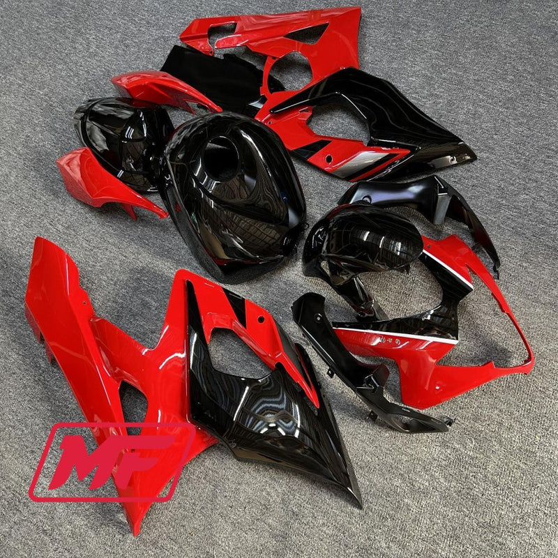 Load image into Gallery viewer, Monster Fairings Full Kit Suzuki GSXR1000 05-06 Gloss Black and Red + Windshield + Gas Tank Cover
