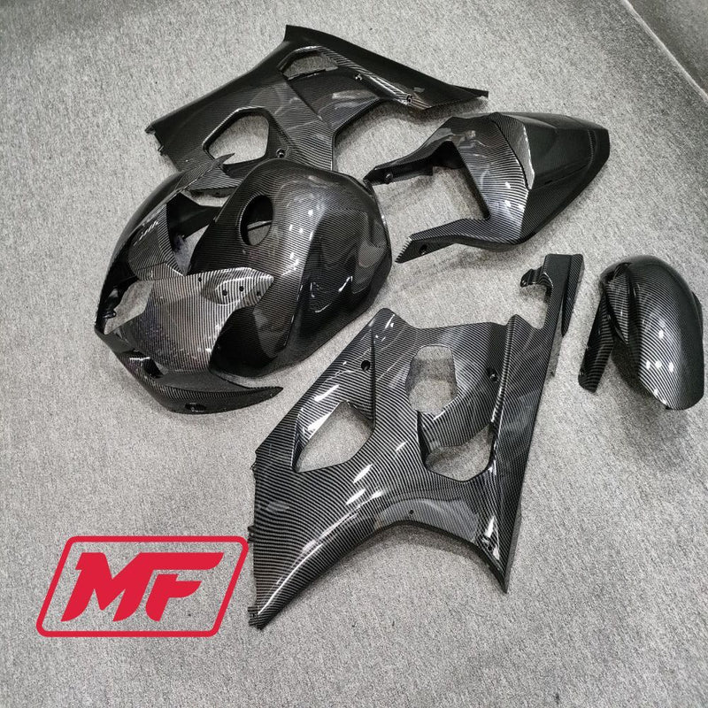 Load image into Gallery viewer, Monster Fairings Full Kit Suzuki GSXR1000 03-04 Carbon Fiber Style + Windshield + Gas Tank Cover
