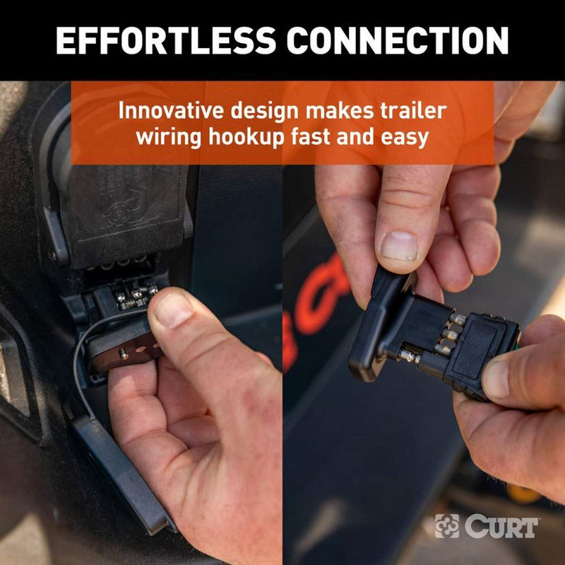 Load image into Gallery viewer, 4-Way Flat Magnetic Trailer Harness Connector Adapter
