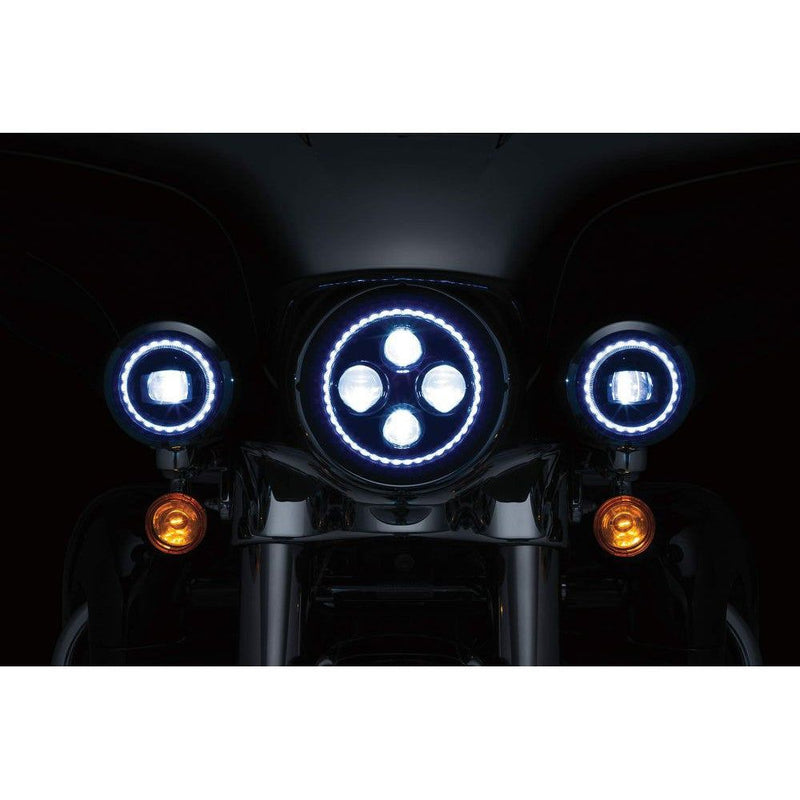 Load image into Gallery viewer, Kuryakyn Orbit Vision 4-1/2&quot; LED Passing Lamps Black
