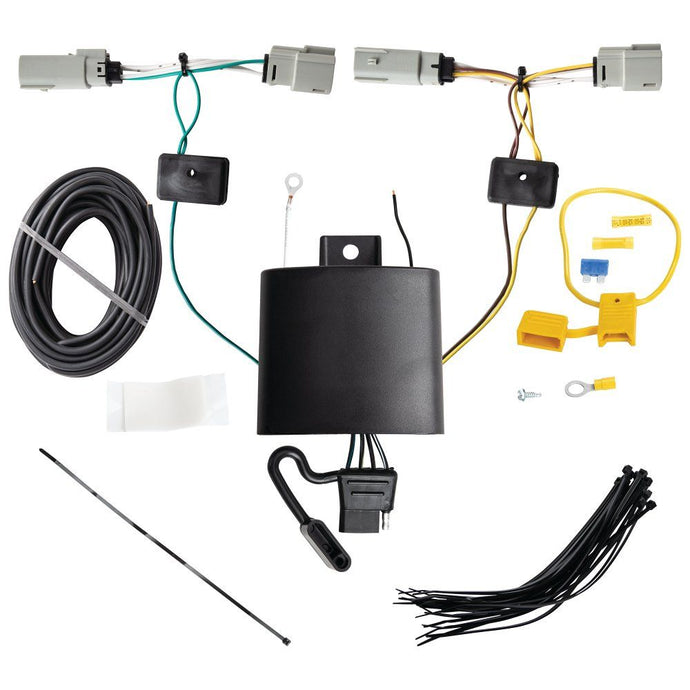 T-One T-Connector Harness, 4-Way Flat, w/Circuit Protected ModuLite HD Module fits Select Ford, Bronco,  WITHOUT LED TAIL LIGHTS