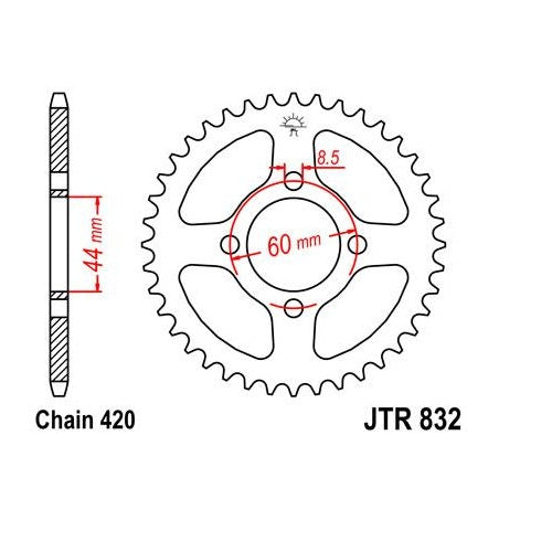 Front & Rear Sprocket Kit fits Street YAMAHA LB50P 1978-1982