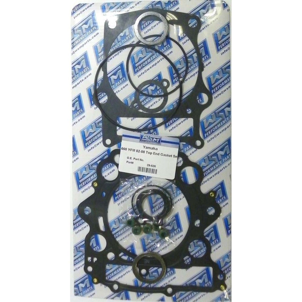 WSM Top End Gasket Kit For Yamaha 660 Grizzly / Raptor / Rhino 01-08 29-526