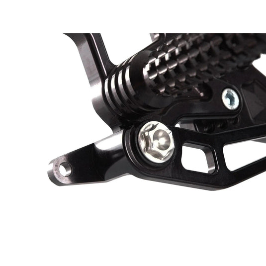 Vortex Racing Adjustable Rear Set Black - RS411K