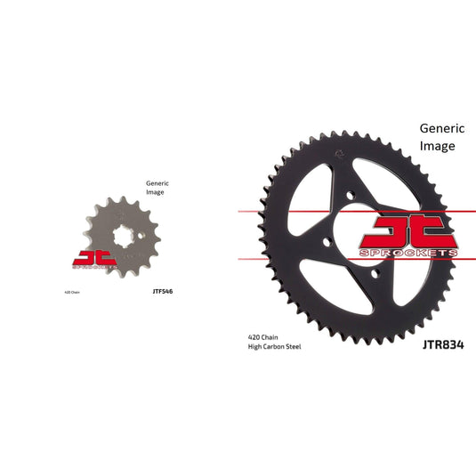 Front and Rear Steel Sprocket Kit for OffRoad YAMAHA RT100 1990-2000