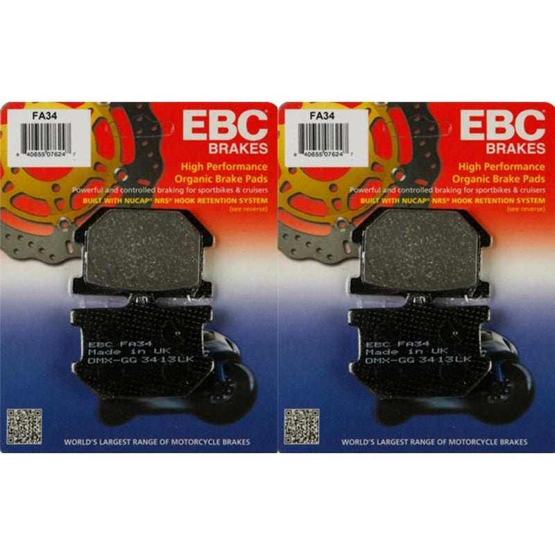 Load image into Gallery viewer, EBC Brake Pad Kit FA34 for Yamaha XS750D/2D/E/F 1977-1979
