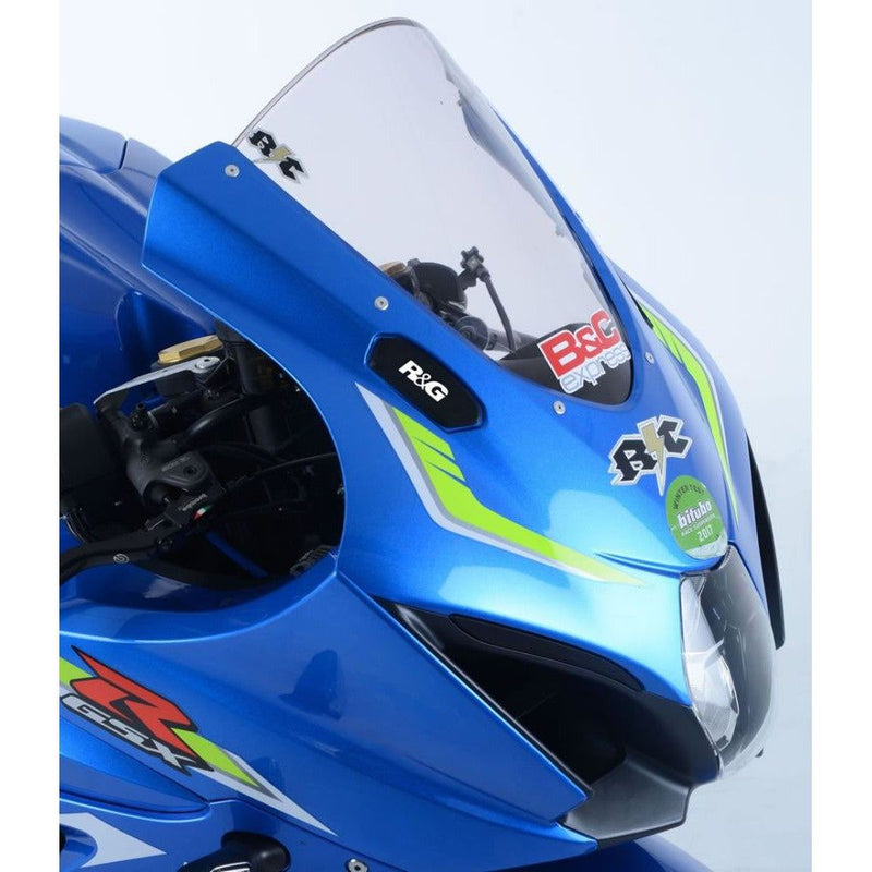 Load image into Gallery viewer, R&amp;G Racing Black Mirror Delete Blanking Plates For 2017-2018 Suzuki GSXR1000
