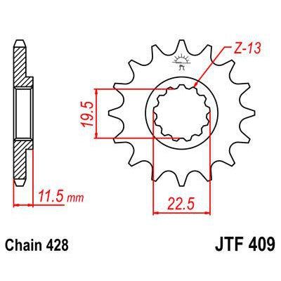 Load image into Gallery viewer, Front &amp; Rear Sprocket Kit for KAWASAKI KLX125 A1-A3,A6F 03-06 JT Sprockets
