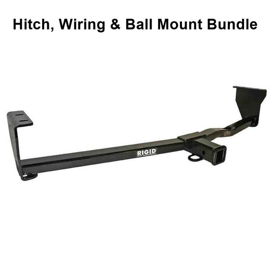 Rigid Hitch (R3-0394) Class III 2 Inch Receiver Trailer Hitch Bundle - Includes Ball Mount and Custom Wiring Harness fits 2010-2012 Hyundai Santa Fe (No PHEV Models)
