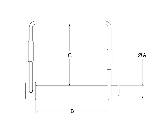 10-Pack, Coupler Safety Latch, Tab Lock Snapper Pin - 1/4