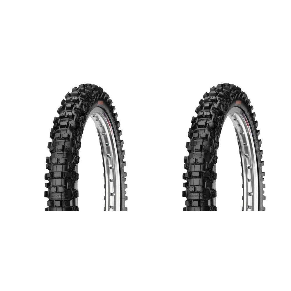 Pair of Maxxis Maxxcross IT M7304S Bias Dirt Bike Tires Front 80/100-21 (2)