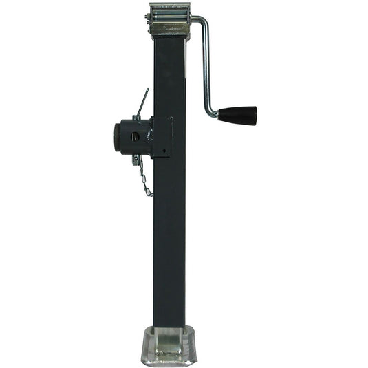 Square Trailer Jack, Side Mount, 5,000 lbs. Support Capacity, Sidewind, Weld-On, 15 Inch Travel