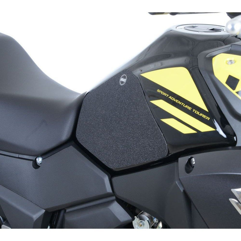 Load image into Gallery viewer, R&amp;G Racing Black Tank Traction Grips For 2017-2020 Suzuki Vstrom 250 DL250L8
