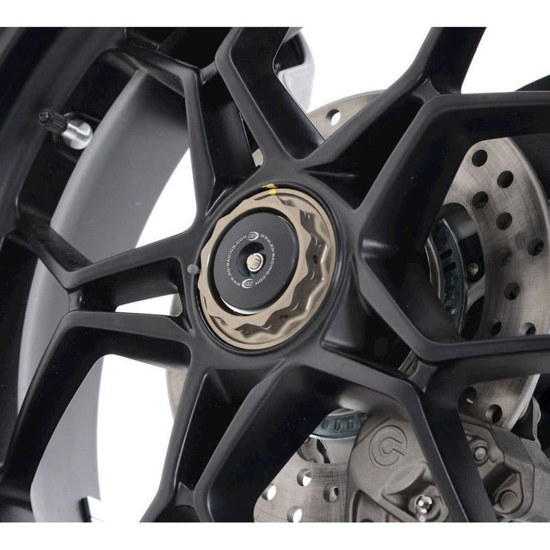 Load image into Gallery viewer, R&amp;G Racing Black Spindle Blanking Plate Kit For 2020-2024 MV Agusta Brutale 1000 Serie Oro
