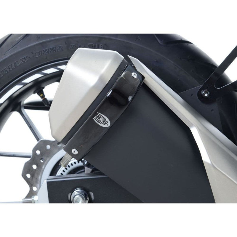 Load image into Gallery viewer, R&amp;G Racing Black Exhaust Protector For 2013-2018 Aprilia Caponord 1200
