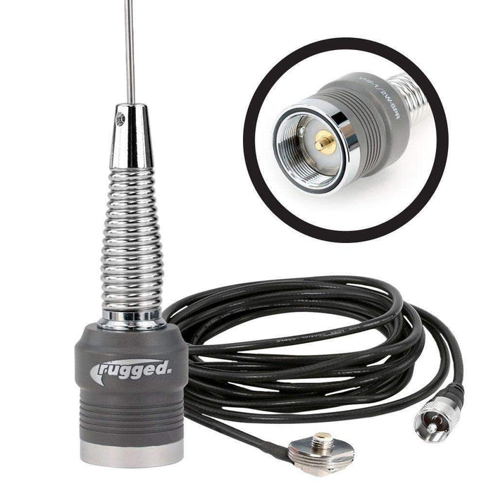Rugged Radios VHF Antenna Kit with 1/2 Wave No Ground Plane (NGP) Antenna & NMO Mount ANT-SPARE-KIT-V