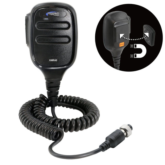 Rugged Radios Hand Mic for GMR45 Mobile Radio with Scosche MagicMount HM-GMR45
