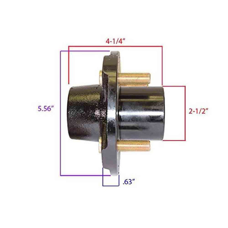 Load image into Gallery viewer, Trailer Hub Assembly - 5 On 4-1/2" Bolt Circle, With EZ-Lube Dust Cap

