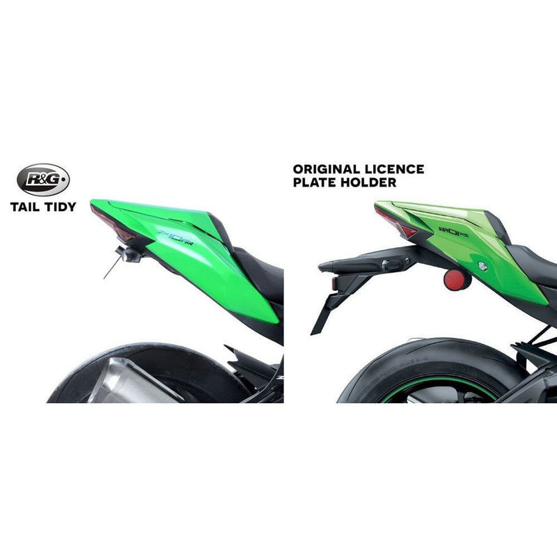 Load image into Gallery viewer, R&amp;G Racing Black Tail Tidy License Plate Holder For 2022-2024 Kawasaki Ninja ZX10R ZX1000

