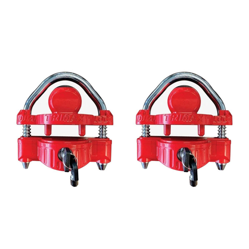 Load image into Gallery viewer, Two-Pack Keyed-Alike Universal Coupler Locks with 1/2 Inch Shackle
