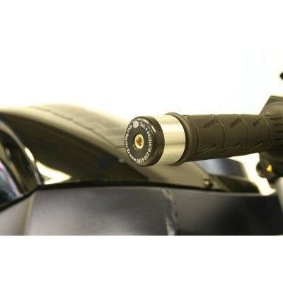 Load image into Gallery viewer, R&amp;G Racing Black Bar End Sliders For 2008-2010 Buell 1125R BE0046BK
