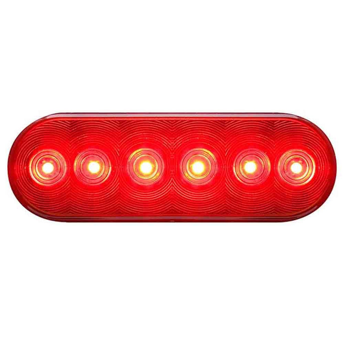 LED Trailer Tail Light - 6 Inch Oval - Red Lens