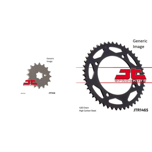 Front and Rear Steel Sprocket Kit for OffRoad KAWASAKI KX65 2002-2015