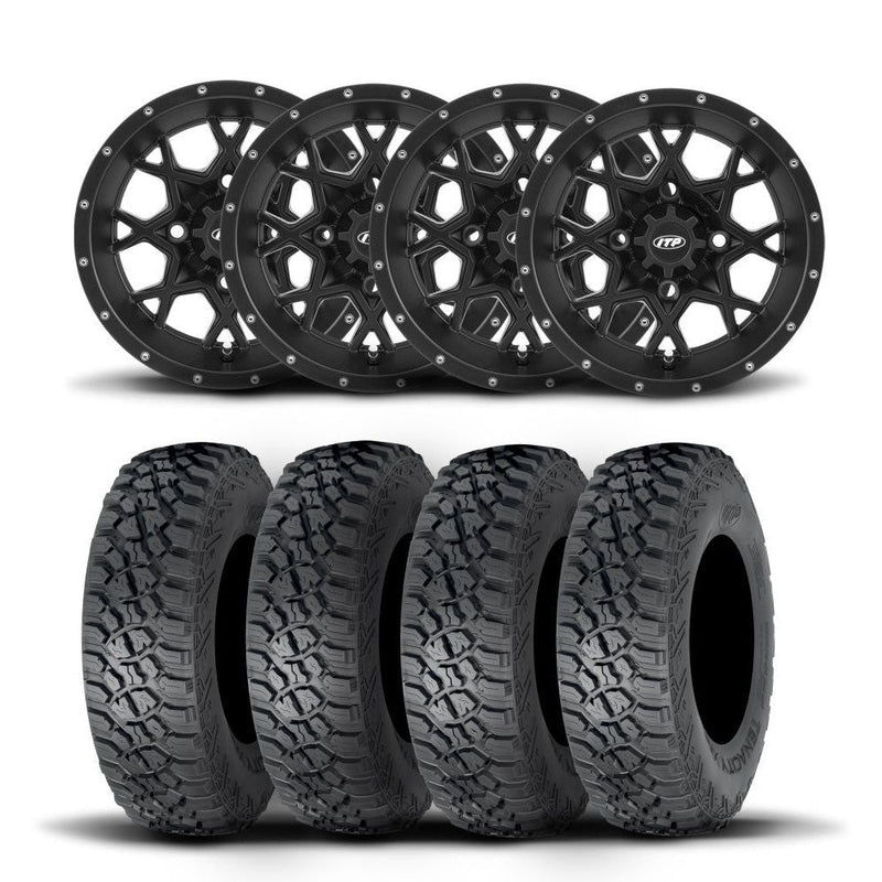 Load image into Gallery viewer, ITP Hurricane 15" Matte Black Wheels And Tenacity Tires [32x10R-15]

